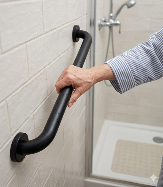 Barra Seguridad Acero Inoxidable 60cm Negro