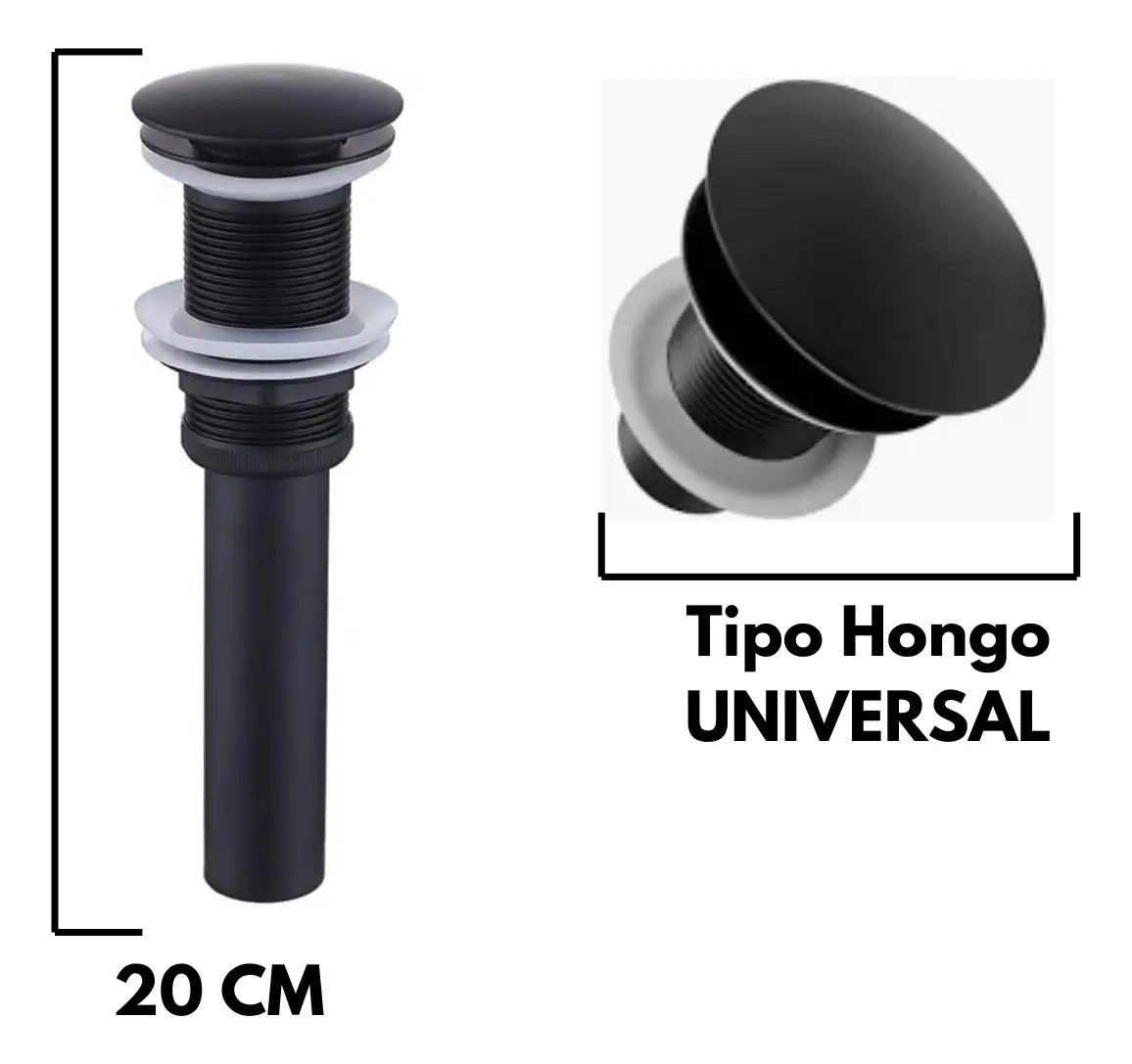 Desagüe Para Lavamanos Negro