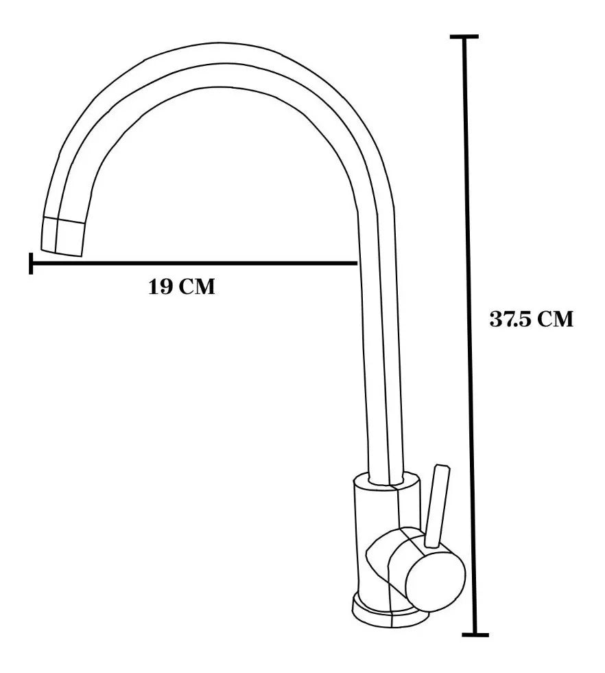 Llave Para Lavaplatos Monomando, Satinado.