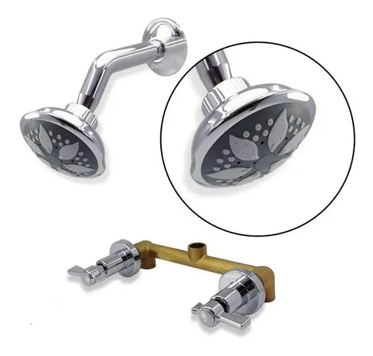 Kit Ducha Y Manijas De Cierre Rapido Acabado Cromo