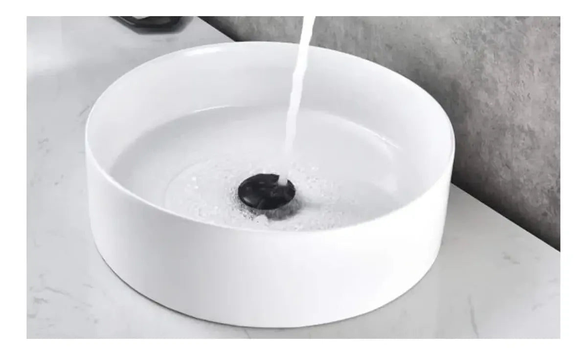 Desagüe Tipo Hongo Y Sifón En P Para Lavamanos Negro