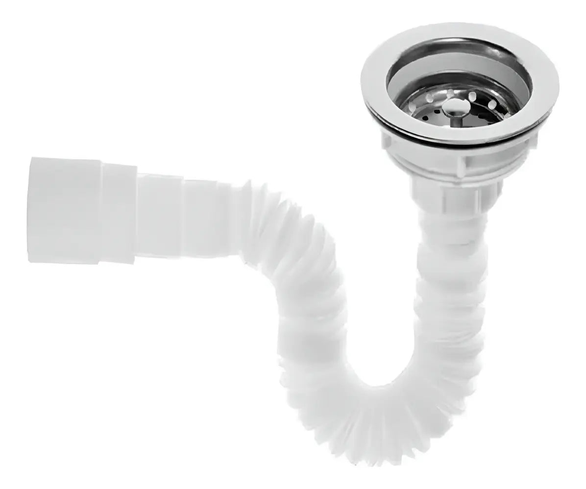 Sifón Con Canastilla Flexible Y Universal