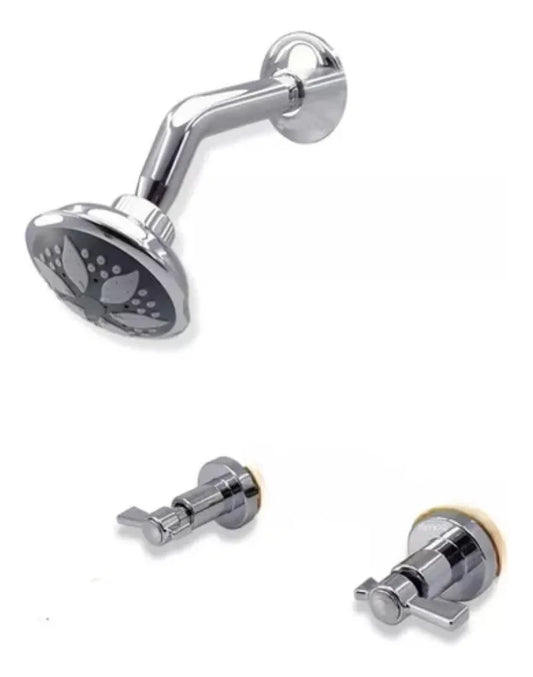 Kit Ducha Y Manijas De Cierre Rapido Acabado Cromo