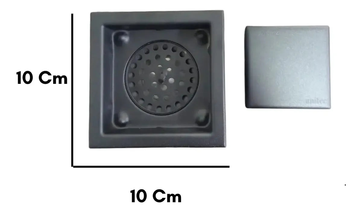 Rejilla De Baño, Cocina, Exteriores Negra 10x10 Cm Invisible