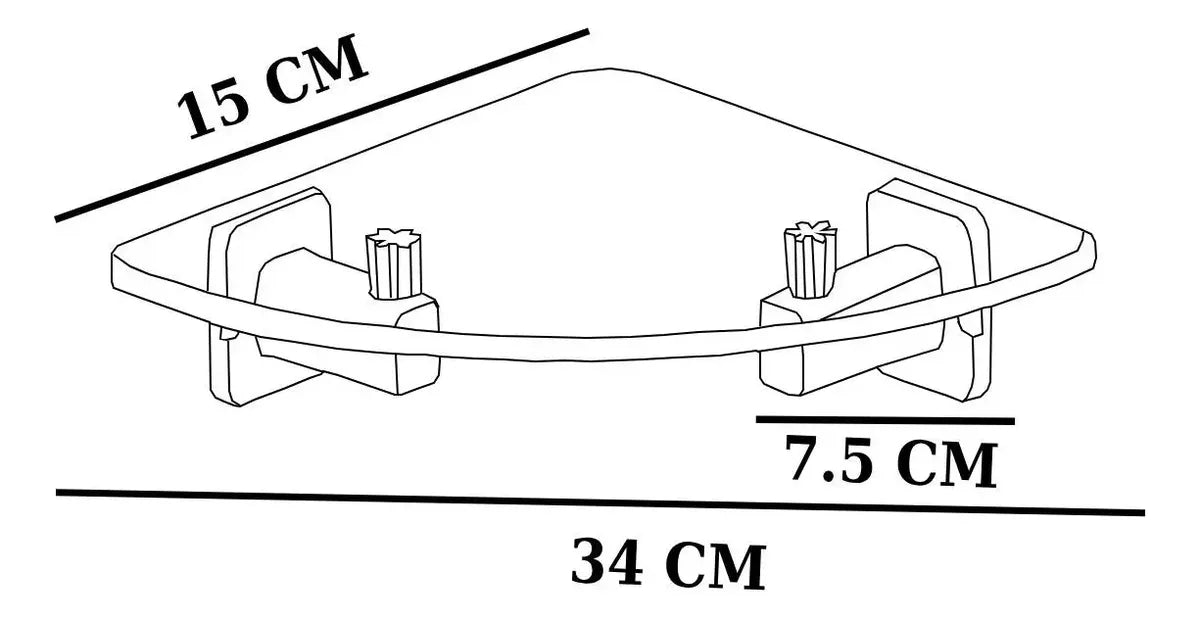 Repisa Acrilica Para Esquina, Resiste 9kg