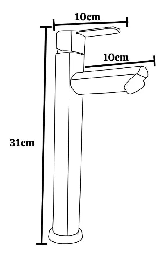 Griferia Monomando Poste Alto Recto, Satin.