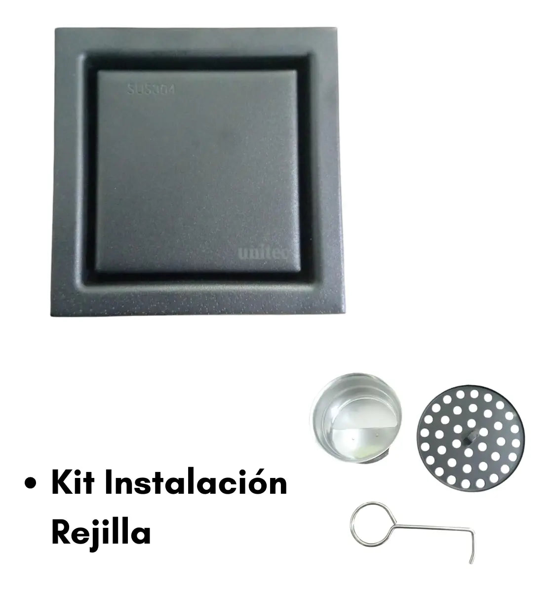 Rejilla De Baño, Cocina, Exteriores Negra 10x10 Cm Invisible