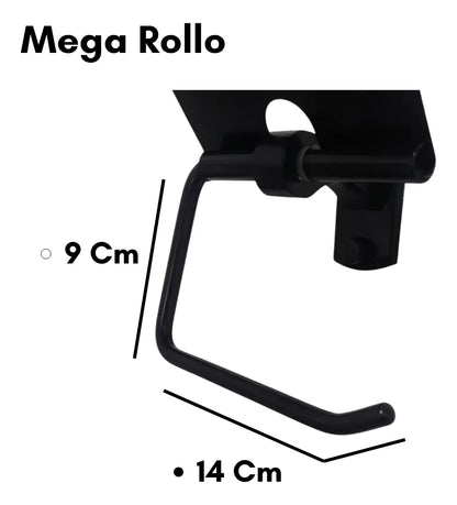 Porta Rollo En Aluminio  Negro