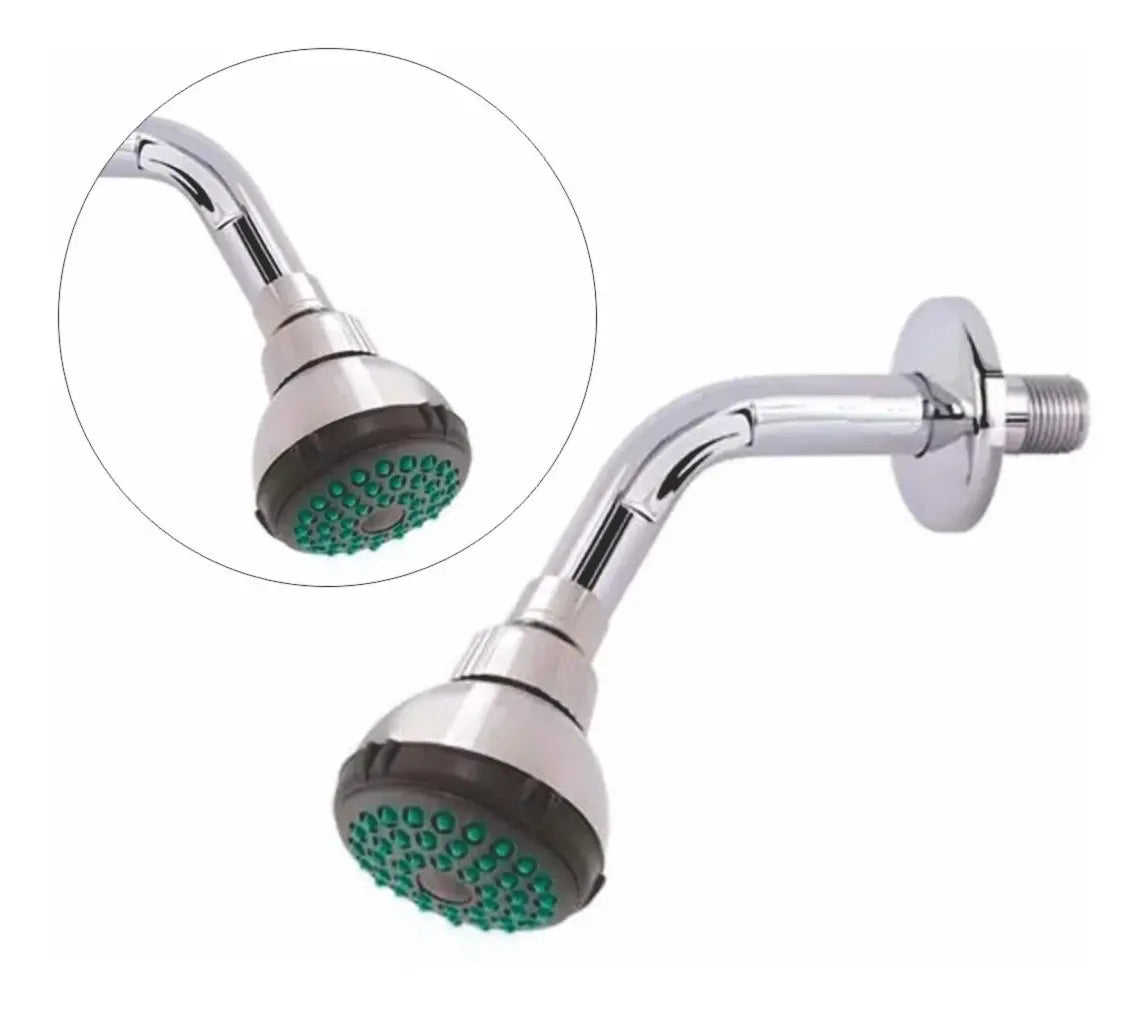 Ducha Cromada Con Tubo Corto