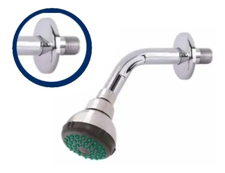 Ducha Cromada Con Tubo Corto