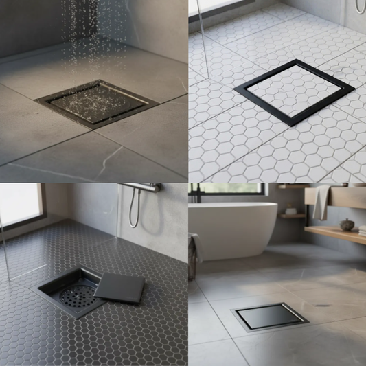 Rejilla De Baño, Cocina, Exteriores Negra 10x10 Cm Invisible