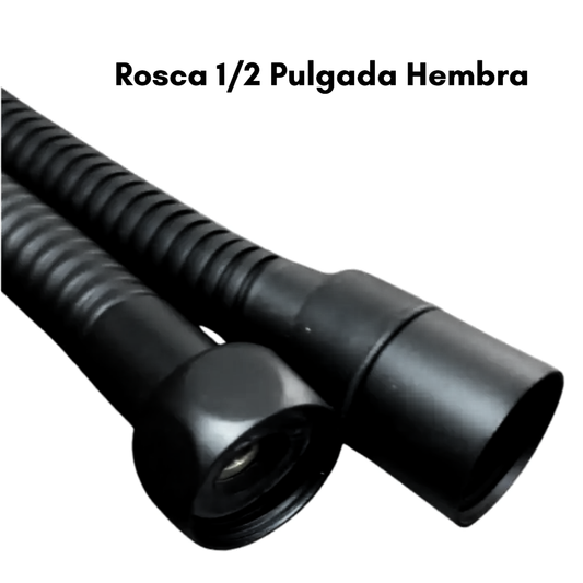 Manguera Teleducha De 1.50 Cm Negro Mate