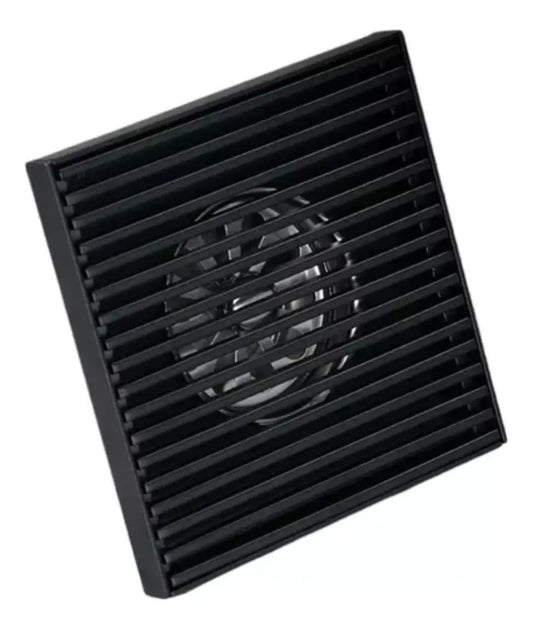 Rejilla Para Piso Negra Con Diseño Elegante De 10 X 10 Cm
